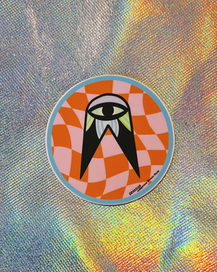 woodpecker/forked eye sticker (various designs)