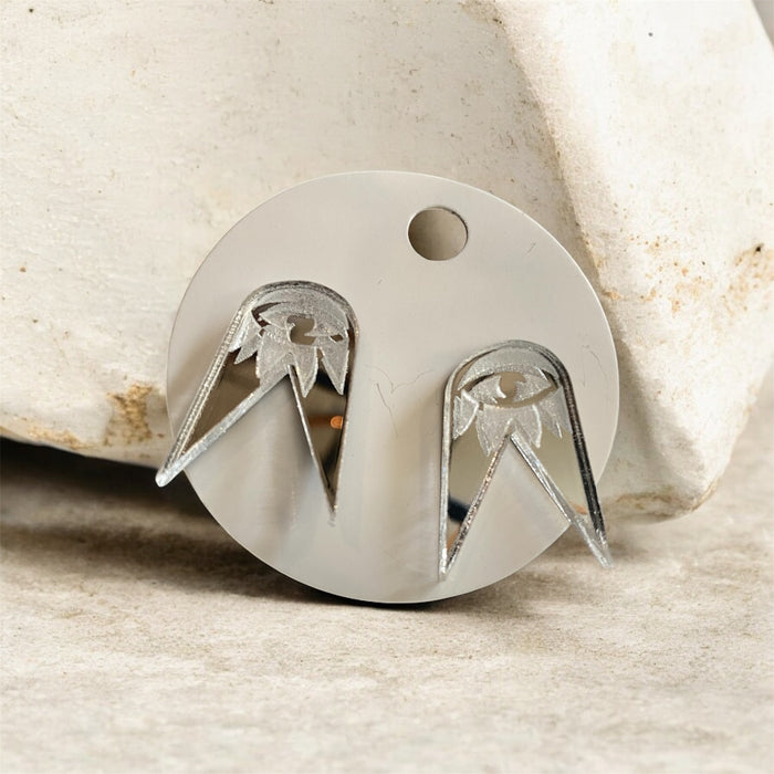 Woodpecker/Forked Eye stud Earrings made by Rykelle Kemp (Variety of colors)
