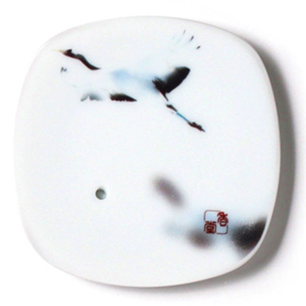 YUME-NO-YUME - CERAMIC PLATE - Whooping Crane