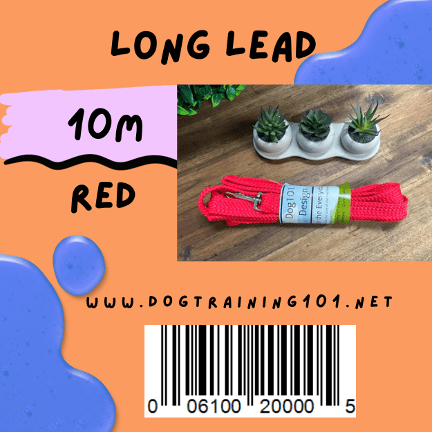 Dogtraining101 Red 10M Flat Lead     **Discontinued**