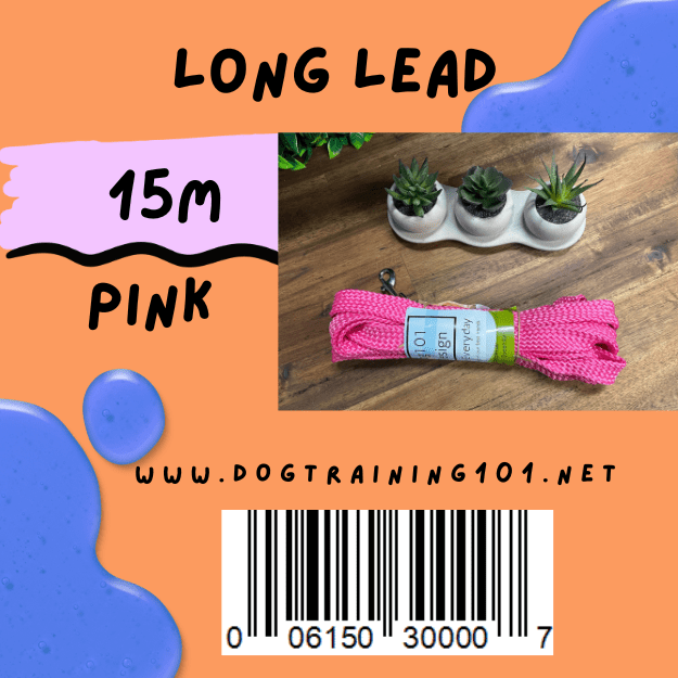 Dogtraining101 Pink 15M Flat Lead    **Discontinued**