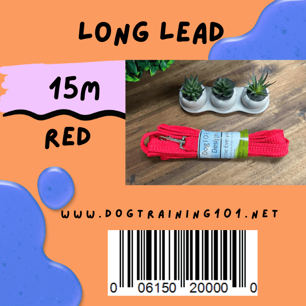 Dogtraining101 Red 15M Flat Lead    **Discontinued**
