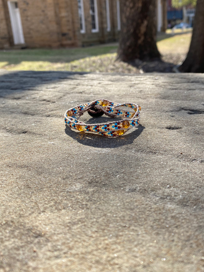 Double wrap bracelets Made By Mvskoke Artist, Donna Ringgold