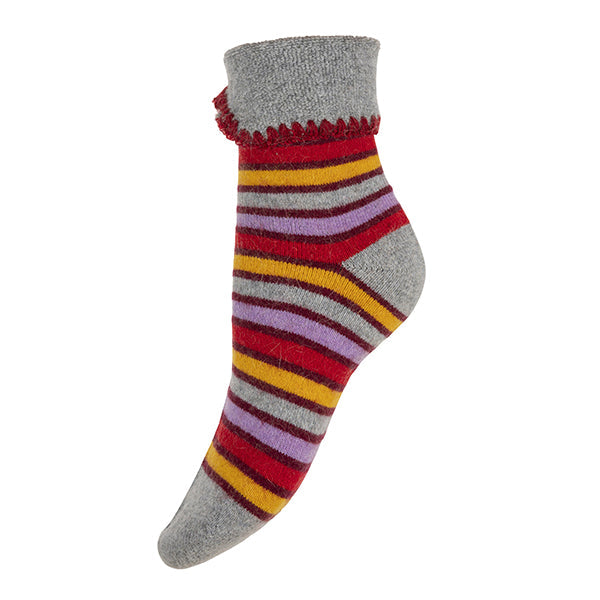 3 pairs of Striped cuff socks