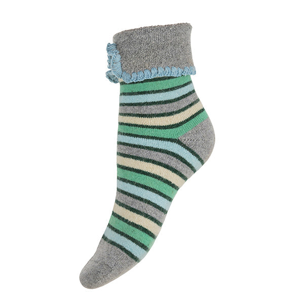 3 pairs of Striped cuff socks