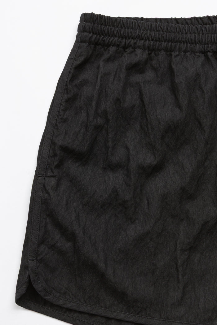 4" Active Short - Black Crinkle Nylon