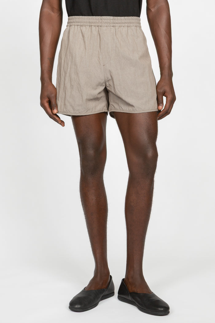 4" Active Short - Warm Grey Crinkle Nylon