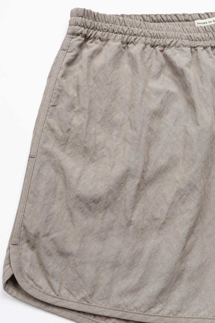 4" Active Short - Warm Grey Crinkle Nylon