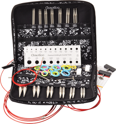 4" TWIST Interchangeable Needle Set Red Lace Complete US 2-15 (2.75mm-10.00mm)