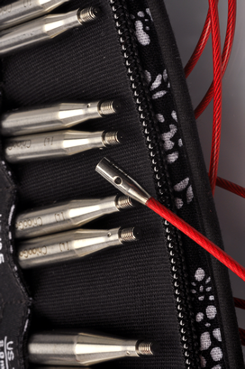 4" TWIST Interchangeable Needle Set Red Lace Complete US 2-15 (2.75mm-10.00mm)