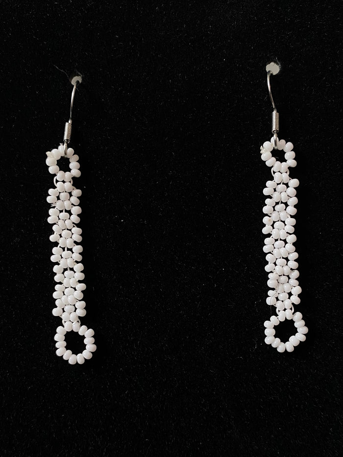 daisy chain earrings, Made by Mvskoke Artist, Ernest Tiger