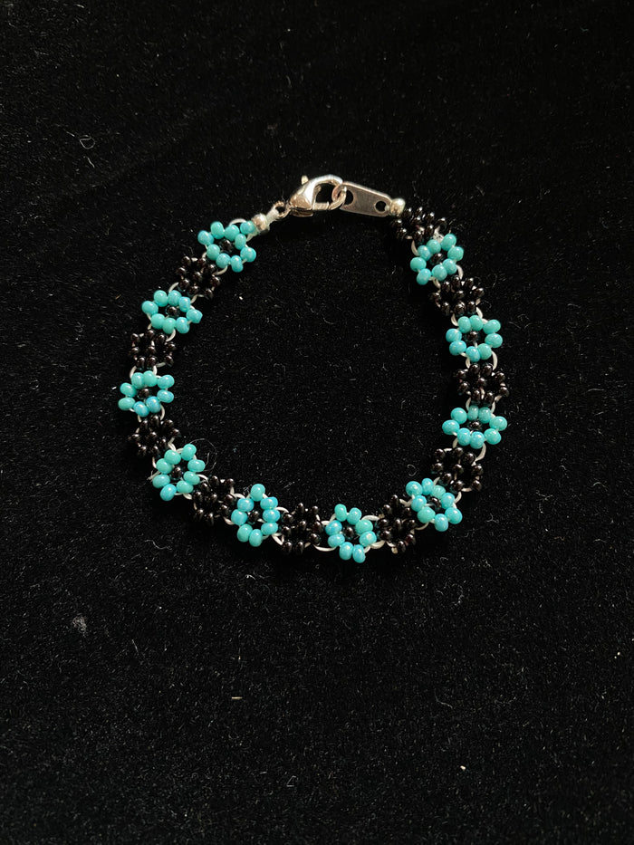 5 inch turquoise & black