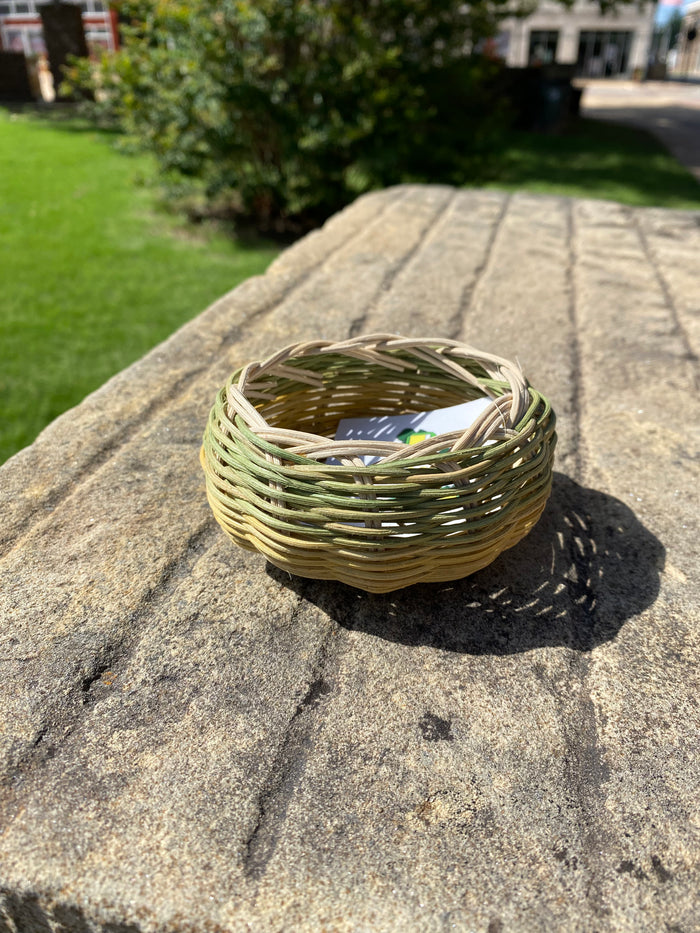 green & yellow basket
