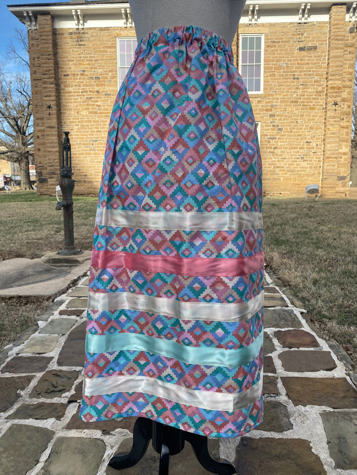 Small - Large Ribbon Skirts made by Mvskoke Artist, Cindy Russell