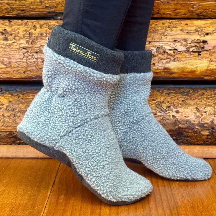 Grey Sherpa Women's Slipper Socks