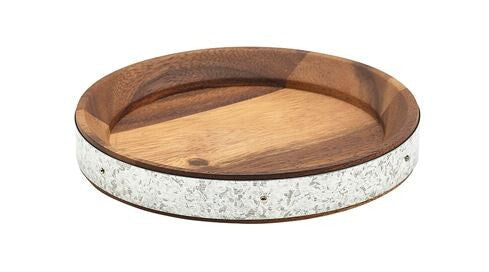 Acacia Zinc Banded Serving Board 17cm x 2.5cm