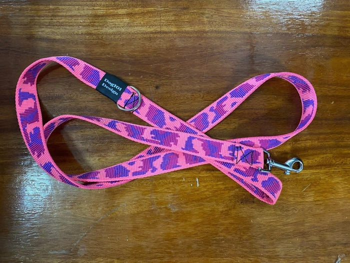 Dogtraining101 Adult Dog Fancy Pink Camo 1.5m x 25mm Lead