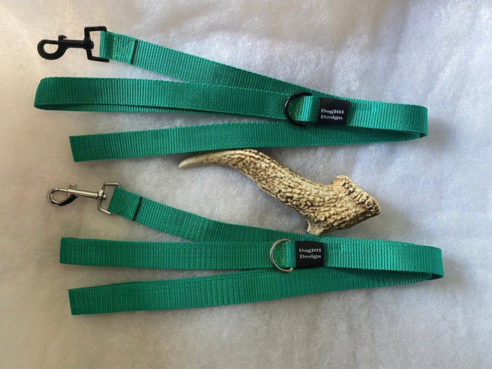 Dogtraining101 Adult Dog Plain Emerald Green 1.5m x 25mm Lead