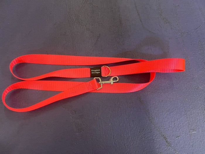 Dogtraining101 Adult Dog Plain Fluro Pink 1.5m x 25mm Lead