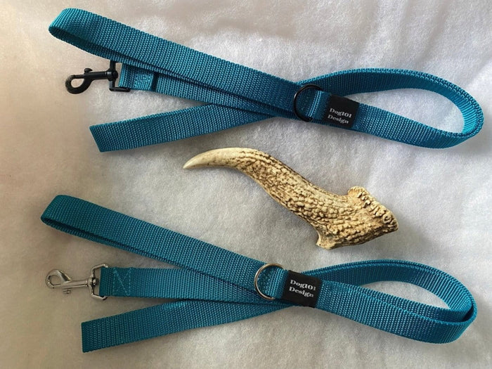 Dogtraining101 Adult Dog Plain Thick Teal 1.5m x 25mm Lead