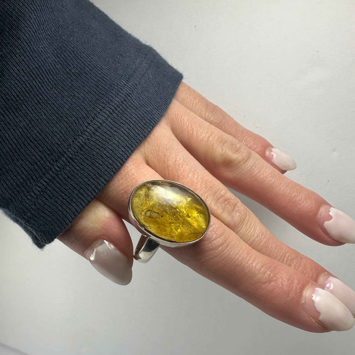 Amber Ring - Size 14 - Smokin Resin Company