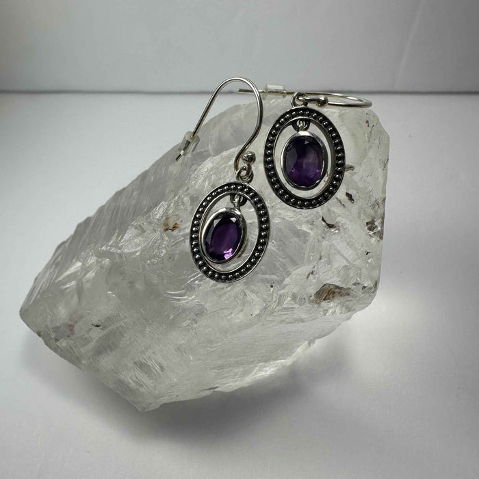 Amethyst Earrings - Smokin Resin Company