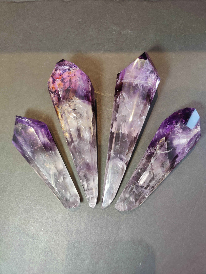 Amethyst Polished Scepter Wand on Metal Stand - Smokin Resin Company