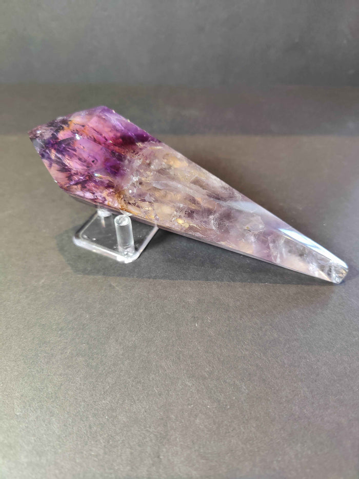 Amethyst Polished Scepter Wand on Metal Stand - Smokin Resin Company