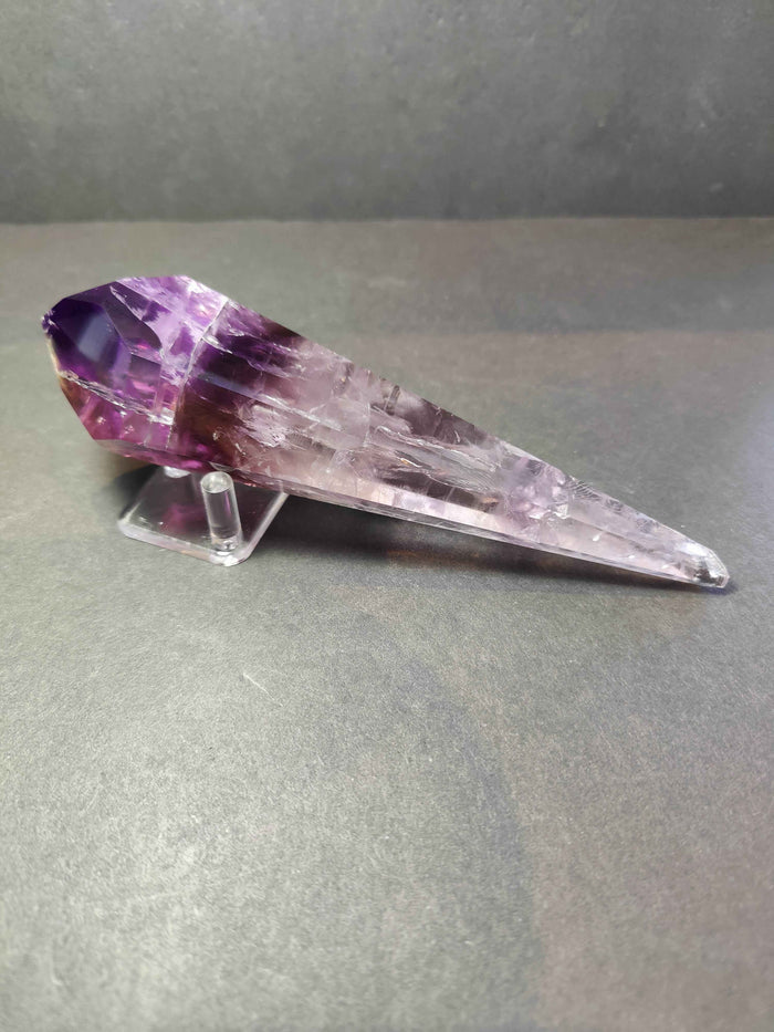 Amethyst Polished Scepter Wand on Metal Stand - Smokin Resin Company