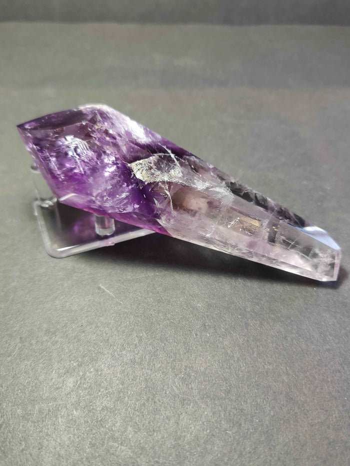 Amethyst Polished Scepter Wand on Metal Stand - Smokin Resin Company