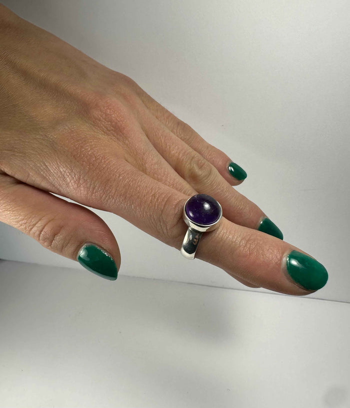 Amethyst Ring - Size 5.5 - Smokin Resin Company
