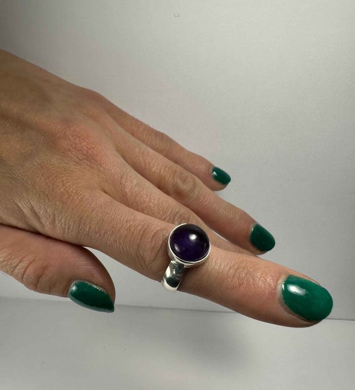 Amethyst Ring - Size 5.5 - Smokin Resin Company