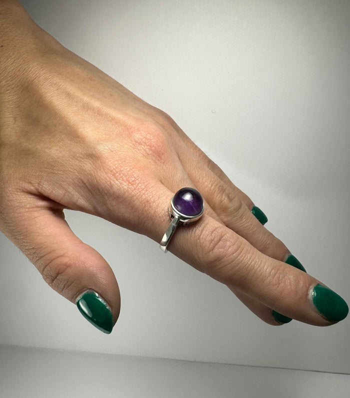 Amethyst Ring - Size 6.5 - Smokin Resin Company