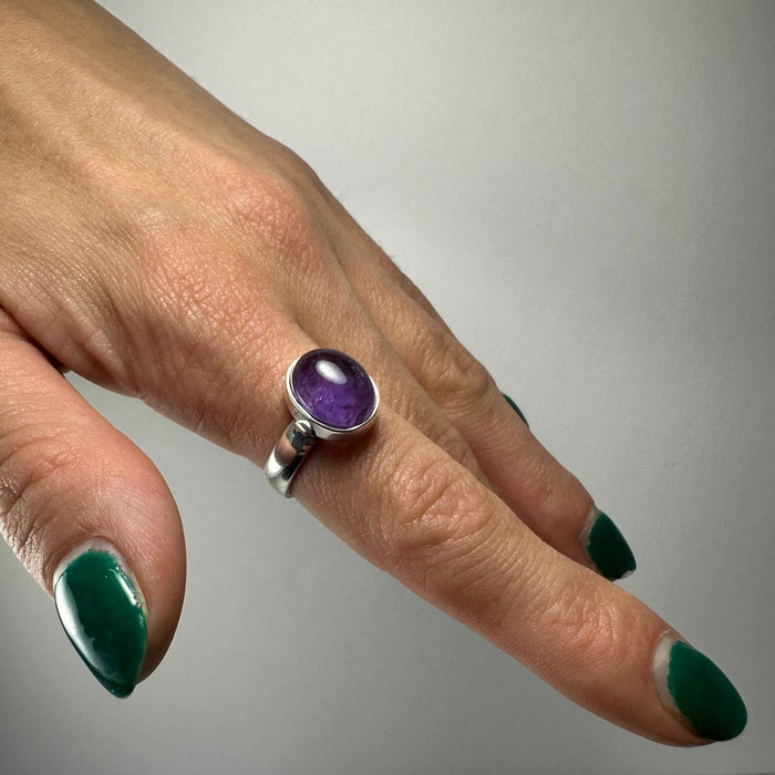 Amethyst Ring - Size 6.5 - Smokin Resin Company