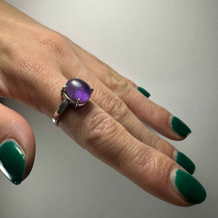 Amethyst Ring - Size 6.5 - Smokin Resin Company