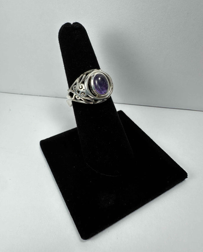 Amethyst Ring - Size 6 - Smokin Resin Company
