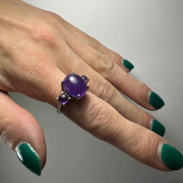 Amethyst Ring - Size 6 - Smokin Resin Company