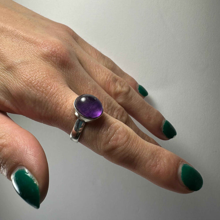 Amethyst Ring - Size 6 - Smokin Resin Company