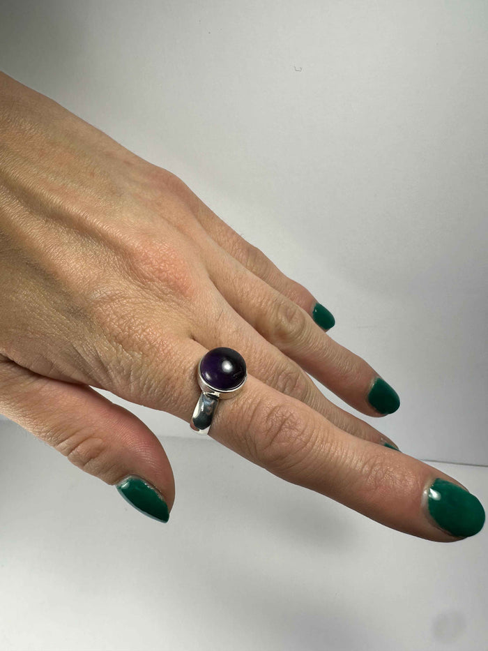 Amethyst Ring - Size 6 - Smokin Resin Company