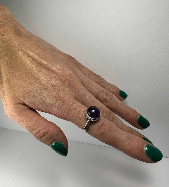 Amethyst Ring - Size 6 - Smokin Resin Company