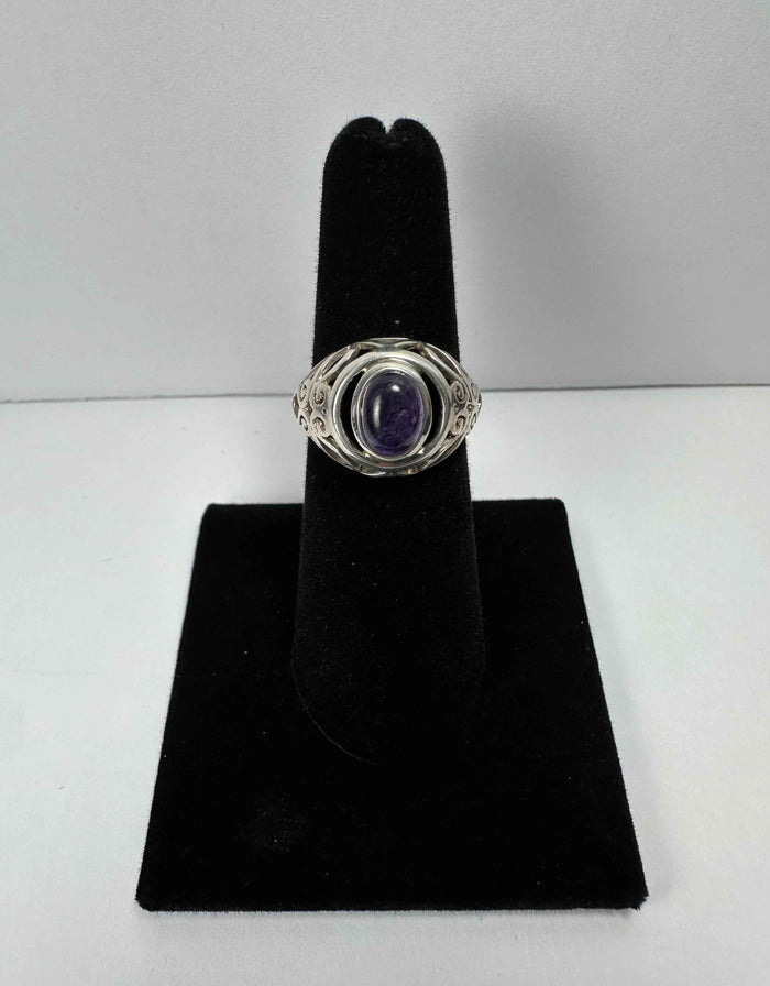 Amethyst Ring - Size 6 - Smokin Resin Company