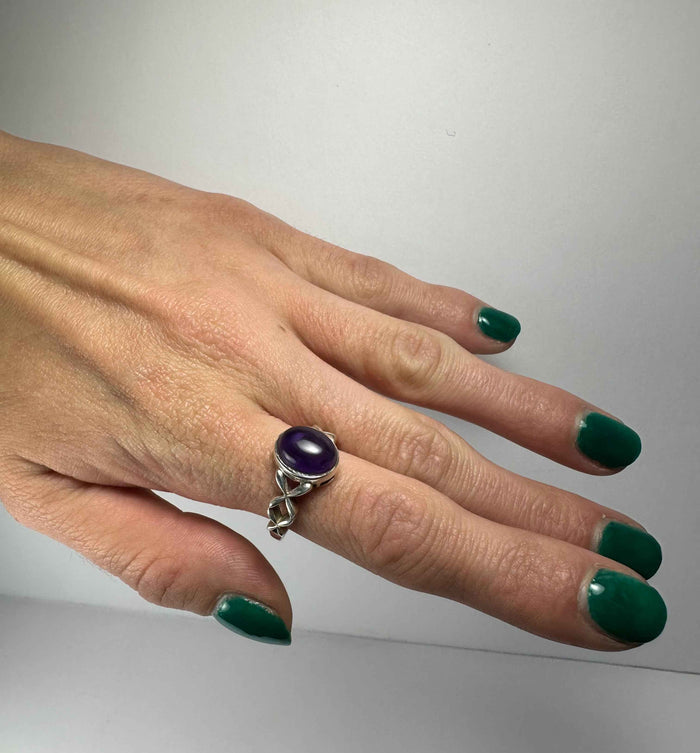 Amethyst Ring - Size 7 - Smokin Resin Company
