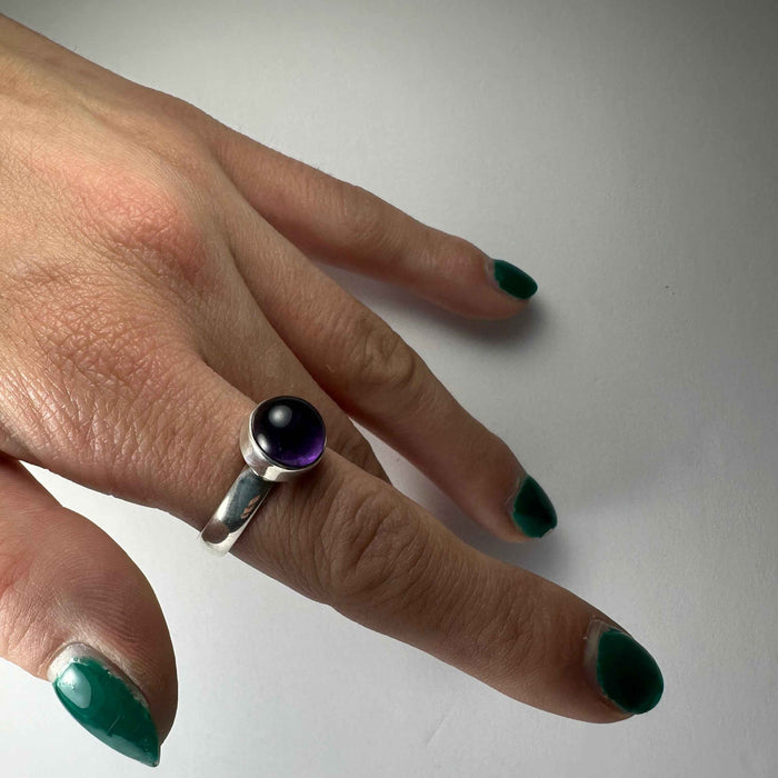 Amethyst Ring - Size 7 - Smokin Resin Company