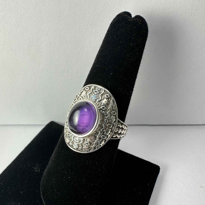 Amethyst Ring - Size 8 - Smokin Resin Company