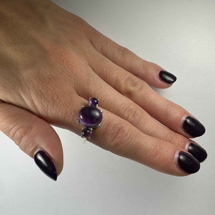 Amethyst Ring - Size 8 - Smokin Resin Company