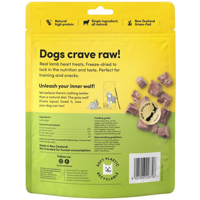 Animals like Us ANIMALS LIKE US DOG LAMB HEART FREEZE-DRIED RAW TREAT 85G