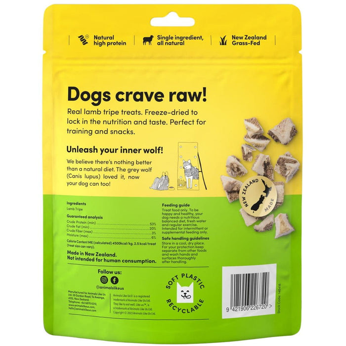 Animals like Us ANIMALS LIKE US DOG LAMB TRIPE FREEZE-DRIED RAW TREAT 60G
