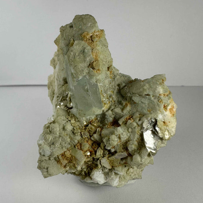 Aquamarine Crystal on Feldspar, Albite, and Mica Matrix from Nuristan Province, Afghanistan - Smokin Resin Company