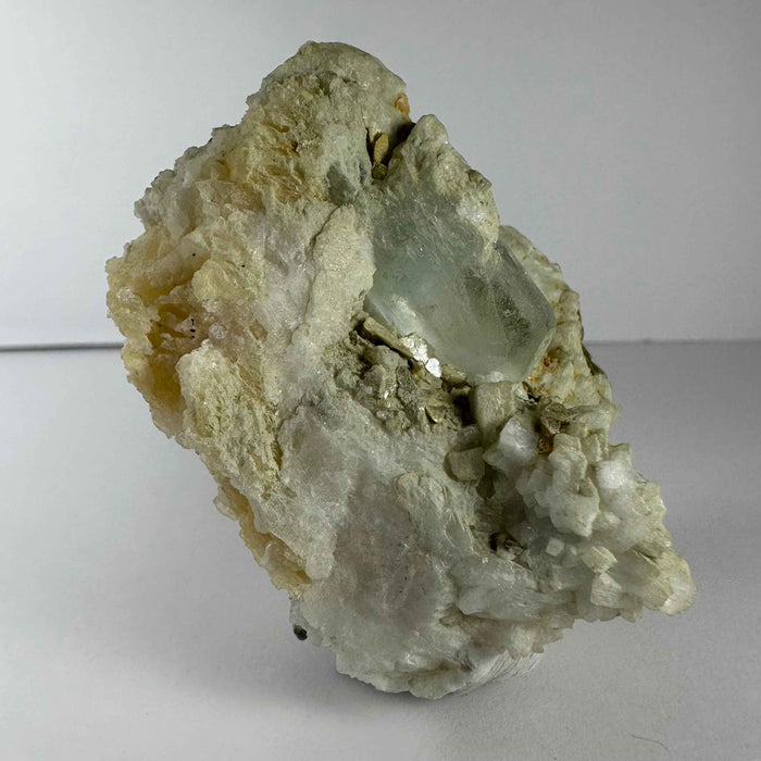 Aquamarine Crystal on Feldspar, Albite, and Mica Matrix from Nuristan Province, Afghanistan - Smokin Resin Company