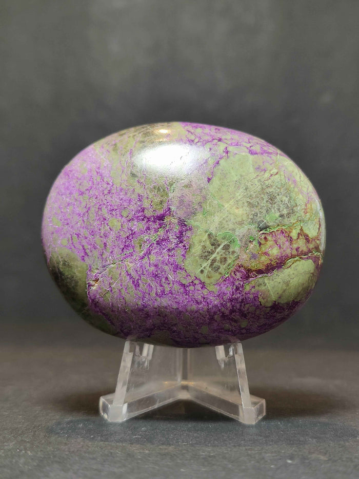 Atlantisite (Stichtite & Serpentine) Polished Heart & Palmstone Sculpture - Smokin Resin Company